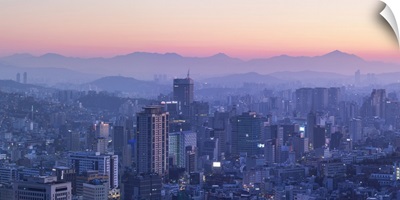 View Of Seoul At Dawn, South Korea