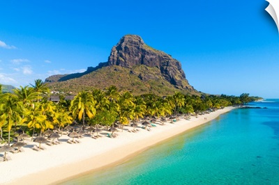 View Of The Beach Of Beachcomber Paradis Hotel, Le Morne Brabant Peninsula, Mauritius