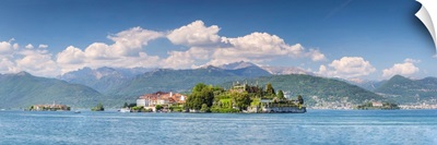 View Of The Borromean Islands On A Spring Day, Lago Maggiore, Piedmont, Italy