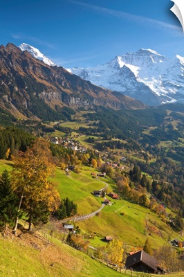 Wengen and Lauterbrunnen valley, Berner Oberland, Switzerland