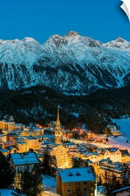 Winter view of St. Moritz, Graubunden, Switzerland