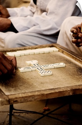 A Group of Men Play Dominoes, Luxor, Egypt