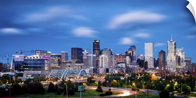 A Long Exposure Blurs Clouds and Traffic, Denver, Colorado