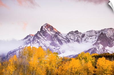 The Sun Paints the Sky and Leaves of Fall, Telluride, Colorado