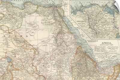 Africa, North-East Part - Vintage Map