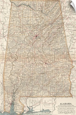 Alabama - Vintage Map