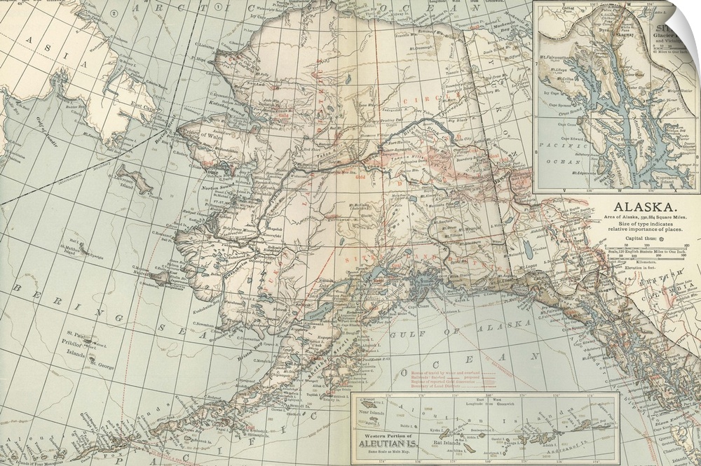 Alaska - Vintage Map