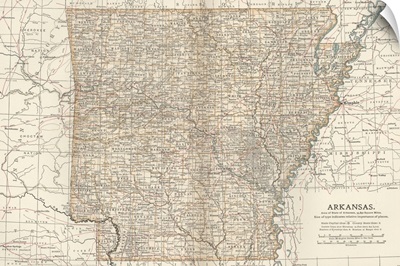 Arkansas - Vintage Map