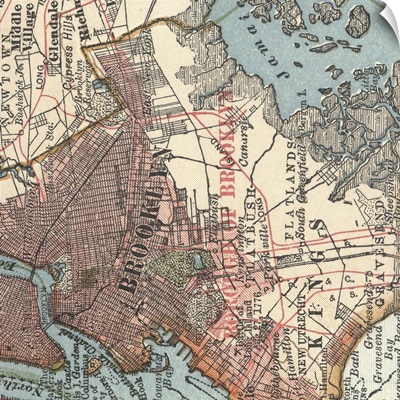 Brooklyn - Vintage Map