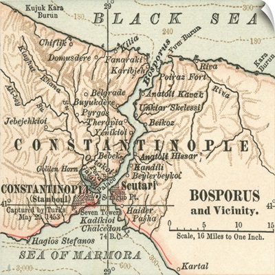 Constantinople - Vintage Map