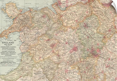 England and Wales - Vintage Map