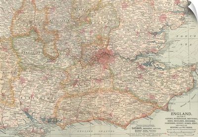 England - Vintage Map