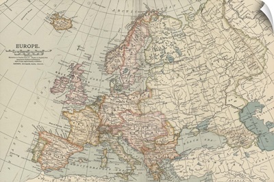 Europe - Vintage Map
