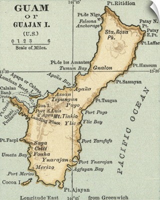 Guam - Vintage Map