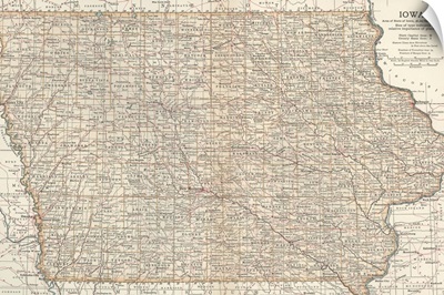 Iowa - Vintage Map