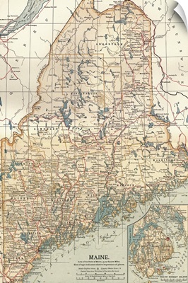Maine - Vintage Map