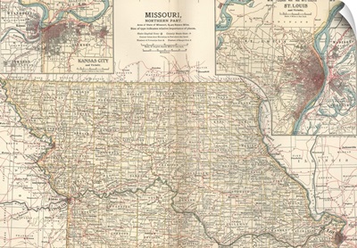 Missouri, Northern Part - Vintage Map