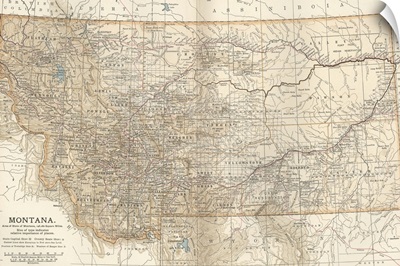 Montana - Vintage Map