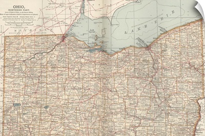 Ohio, Northern Part - Vintage Map
