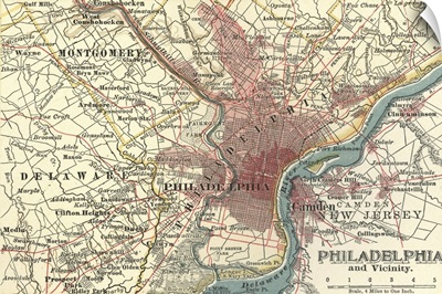 Philadelphia - Vintage Map