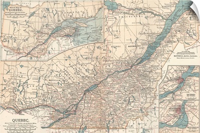 Quebec - Vintage Map