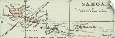 Samoa - Vintage Map