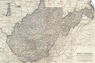 West Virginia - Vintage Map