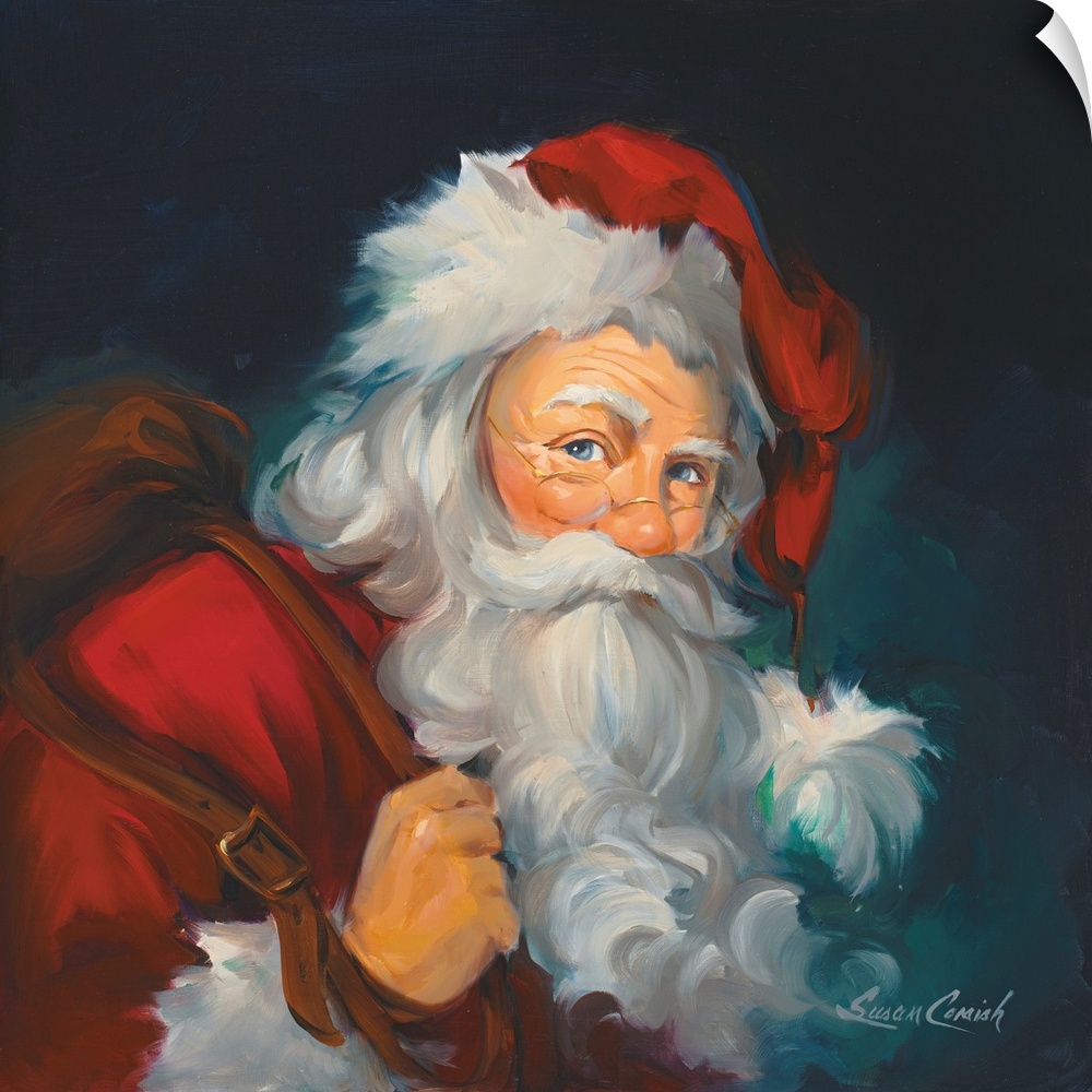 Close up portrait of Santa Claus.