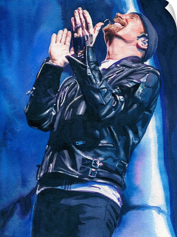 Watercolor painting of the Edge created for atu2.com 2017.