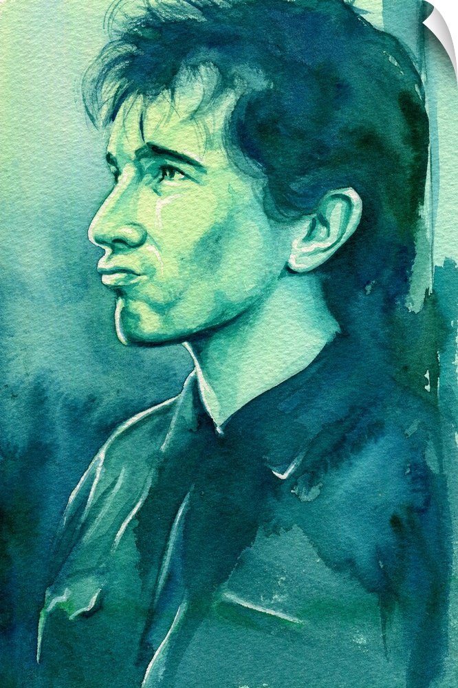 Illustration for atu2.com of the Edge as a teenager in watercolor.