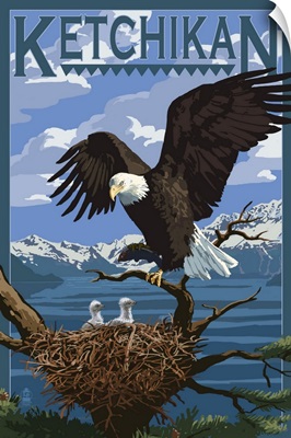 Bald Eagle and Chicks, Ketchikan, Alaska