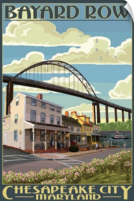 Bayard Row - Chesapeake City, Maryland: Retro Travel Poster
