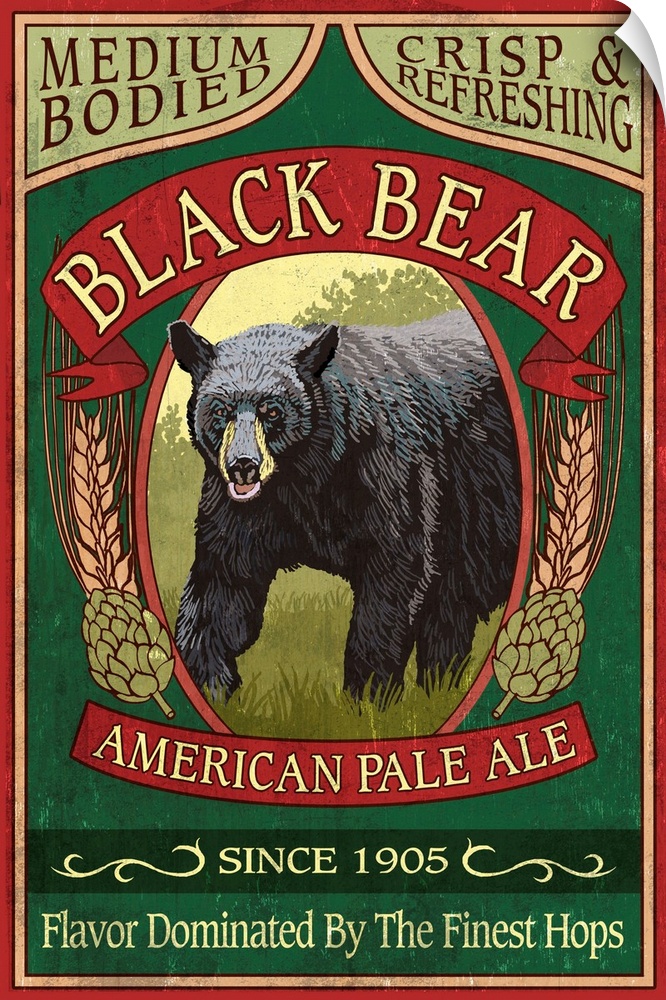 Black Bear Ale, Vintage Sign