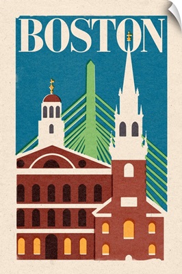 Boston, Massachusetts, Woodblock