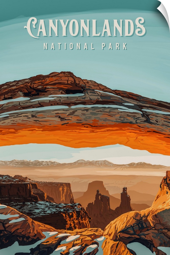 Canyonlands National Park, Arch View: Retro Travel Poster