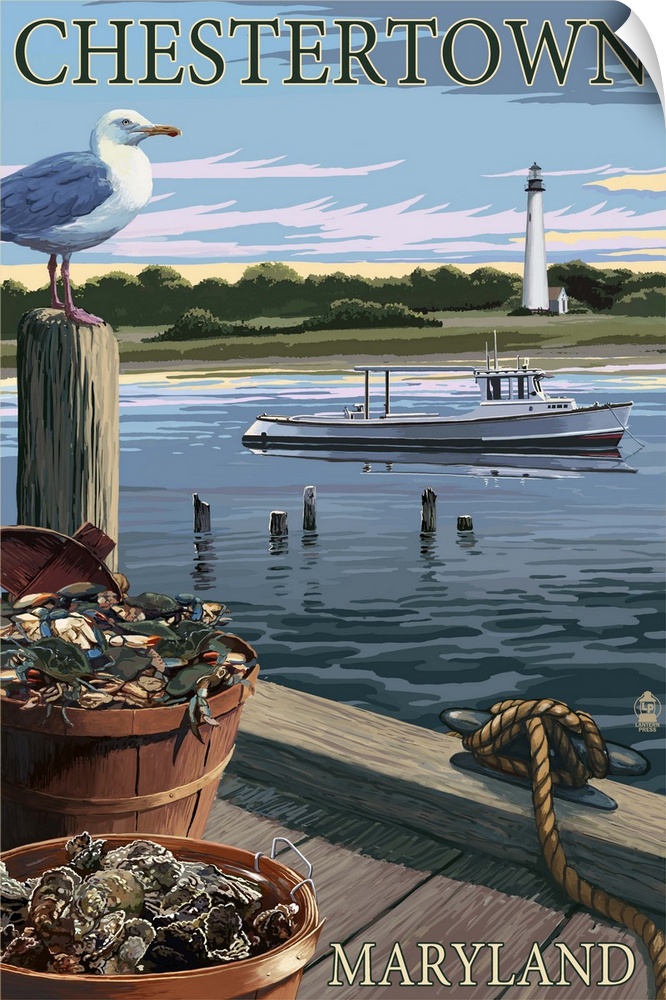 Chestertown, Maryland, Blue Crab and Oysters on Dock