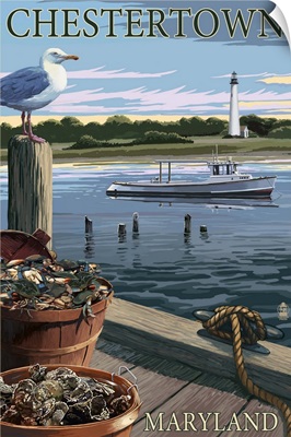 Chestertown, Maryland, Blue Crab and Oysters on Dock
