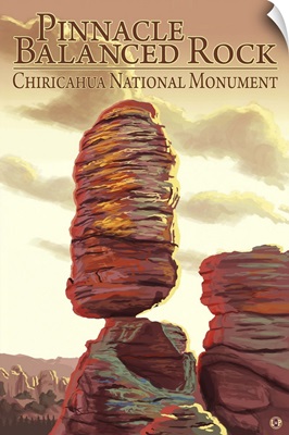 Chiricahua National Monument - Pinnacle Balanced Rock: Retro Travel Poster