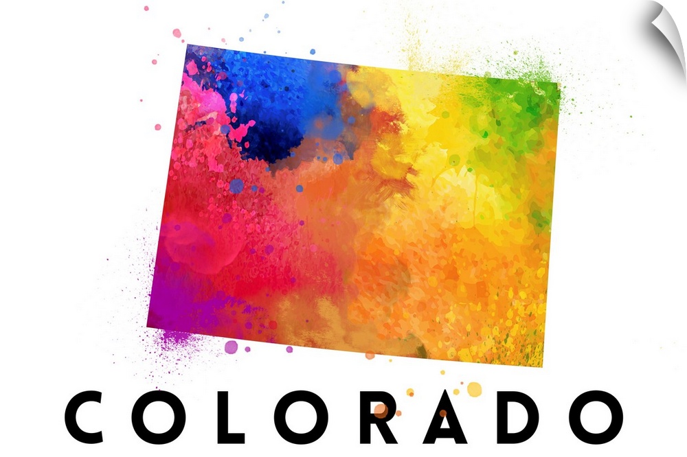 Colorado - State Abstract Watercolor