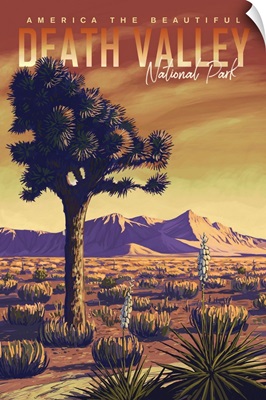 Death Valley National Park, America The Beautiful: Retro Travel Poster