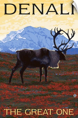 Denali National Park and Preserve, The Great One: Retro Travel Poster