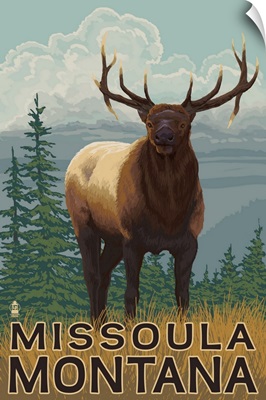 Elk Scene, Missoula, Montana