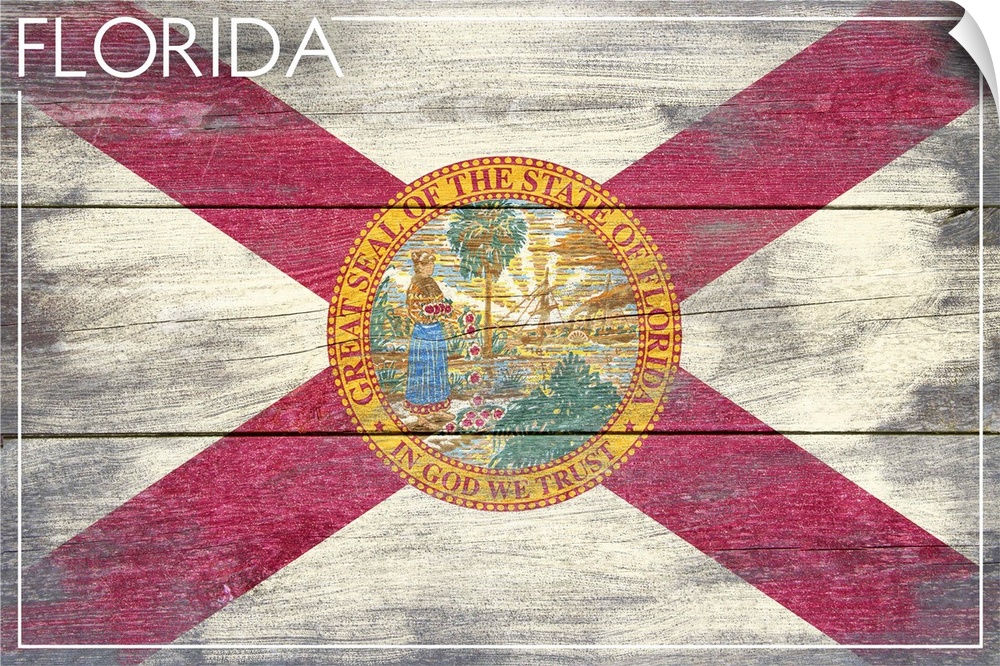 Florida State Flag, Barnwood Painting