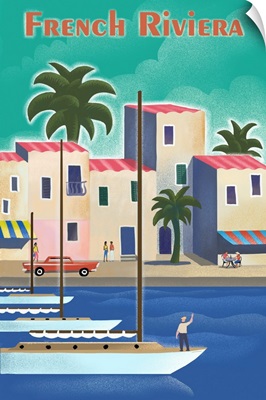 French Riviera - Lithograph
