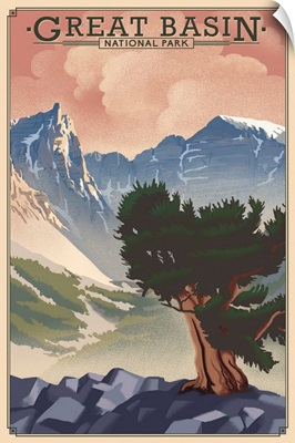Great Basin National Park, Natural Landscape: Retro Travel Poster