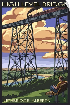 High Level Bridge - Lethbridge, Alberta: Retro Travel Poster