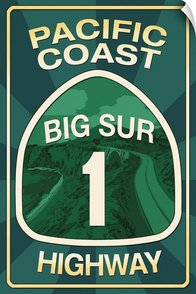 Highway 1, California - Big Sur - Pacific Coast Highway Sign