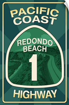 Highway 1, California, Redondo Beach, Pacific Coast Highway Sign