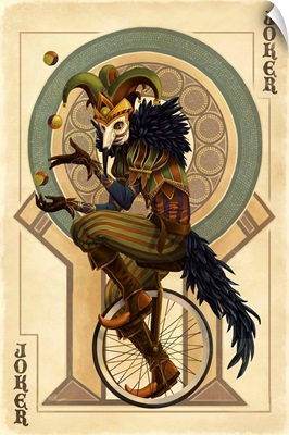 Joker - Playing Card: Retro Art Poster