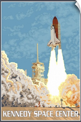 Kennedy Space Center: Retro Travel Poster